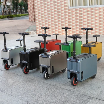 2024 New 20-Inch Electric Scooter Suitcase Aluminum Wholesale Products with Electric Luggage Compartment