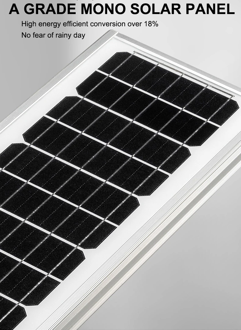 LED Light Source All In One Solar Lamp With Aluminum Alloy IP65 6000K Light Control