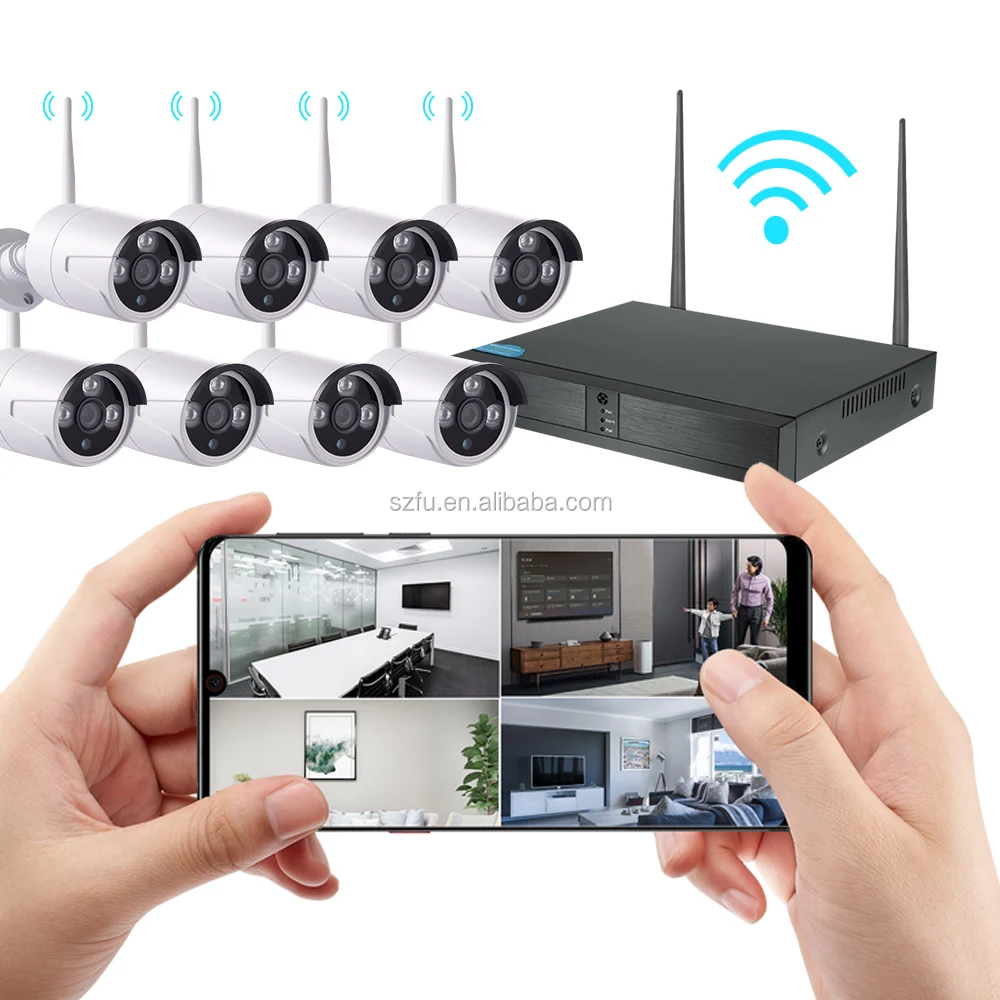 4CH Wireless NVR Kit - 960P IP Cameras with Night Vision
