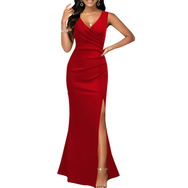 side slit ball gowns elegant night dresses for women evening dresses maxi party dress ladies 2023 - Image 2