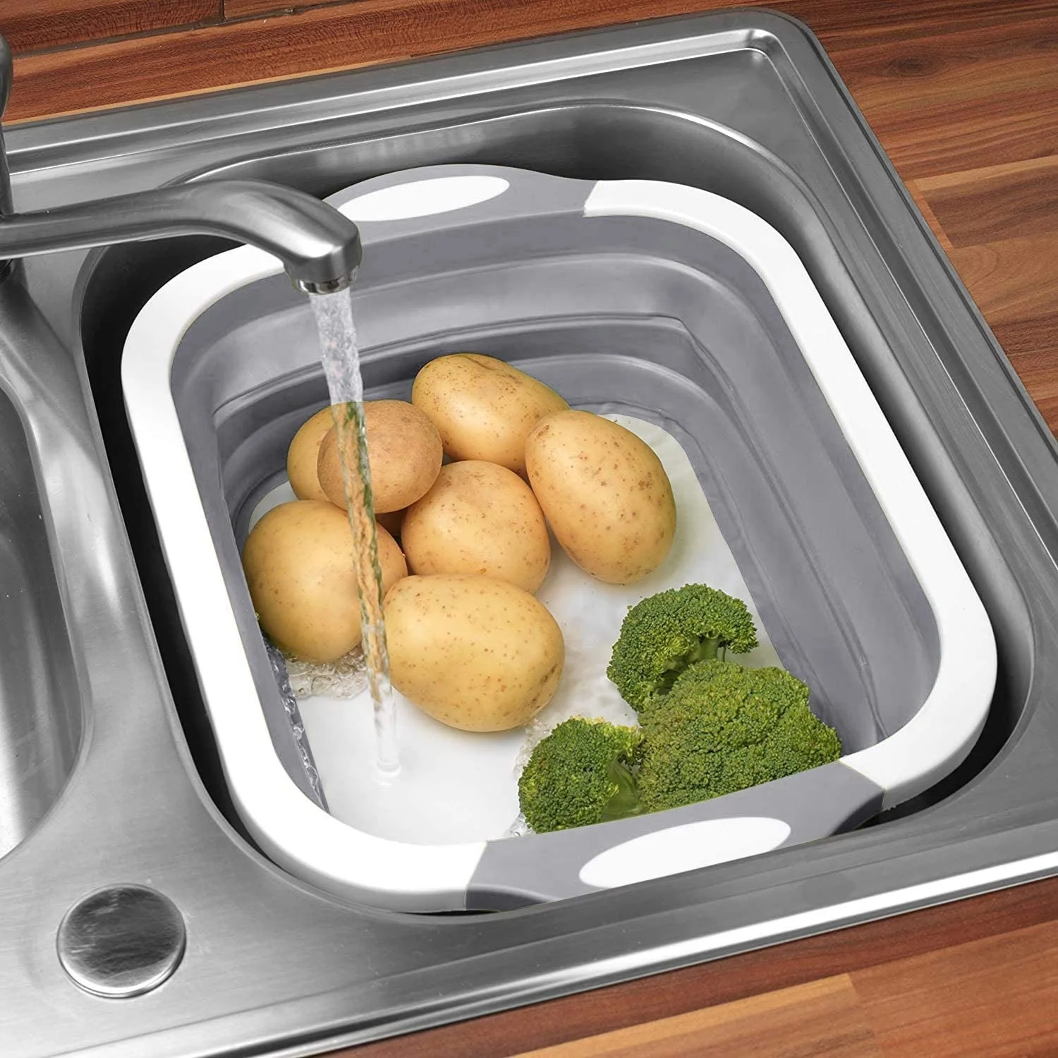 Складной Многофункциональный кухонный пластиковый складной дуршлаг дуршлаги для