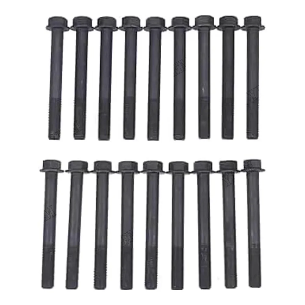 18Pcs Cylinder Head Bolt 25-15024-00 for Kubota V1505 Carrier CT491 CT4-91-TV CT4.91 Engine