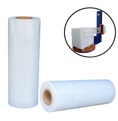 Industrial LLDPE Pallet 16kg Machine Wrapping Film Roll Plastic Film Automatic Winding Machine Stretch Film