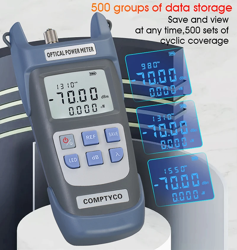 COMPTYCO High precision Fiber Optic Tester AUA-G710A/G510A OPM with LED 10 wavelength Fiber Optic Equipment Optical Power Meter details