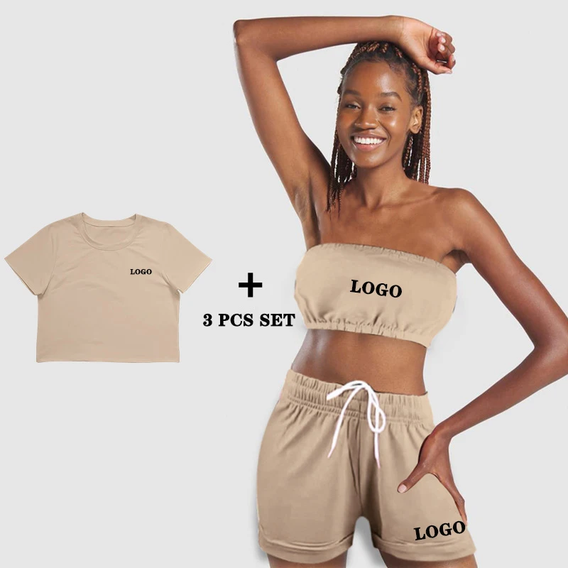 womens gym shorts set