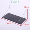 Black, 30cm [Includes adhesive hooks and traceless nails]