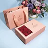 Pink 6 flower box+handbag