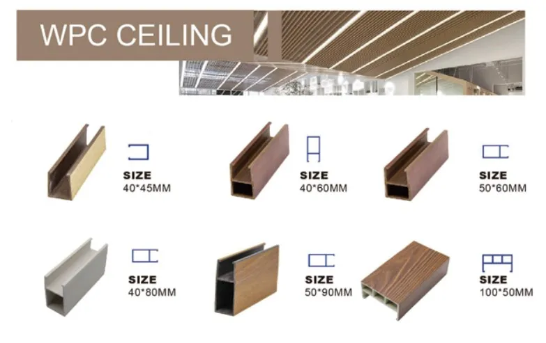 China Customized Wpc Ceiling Panels Designs For Decoration Factory ...