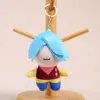Blue-haired, eyeless male figure, 12cm/38g