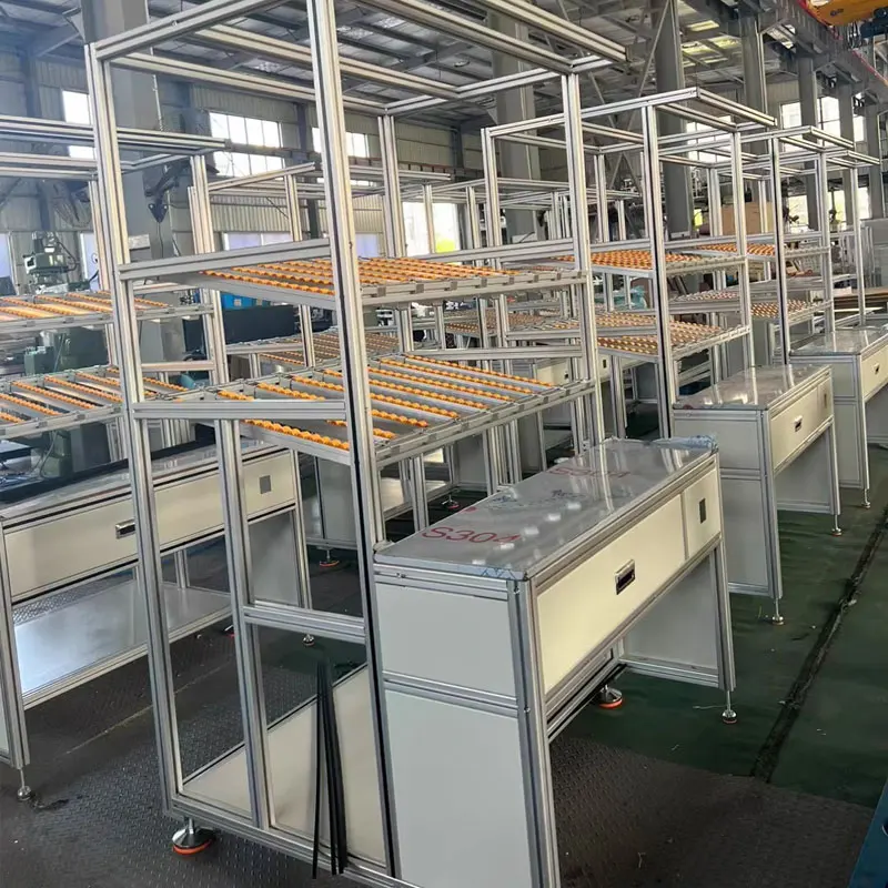 Factory Custom Modular Aluminum Profile Shelving System Aluminum Storage Rack With Fluency Strips Bar