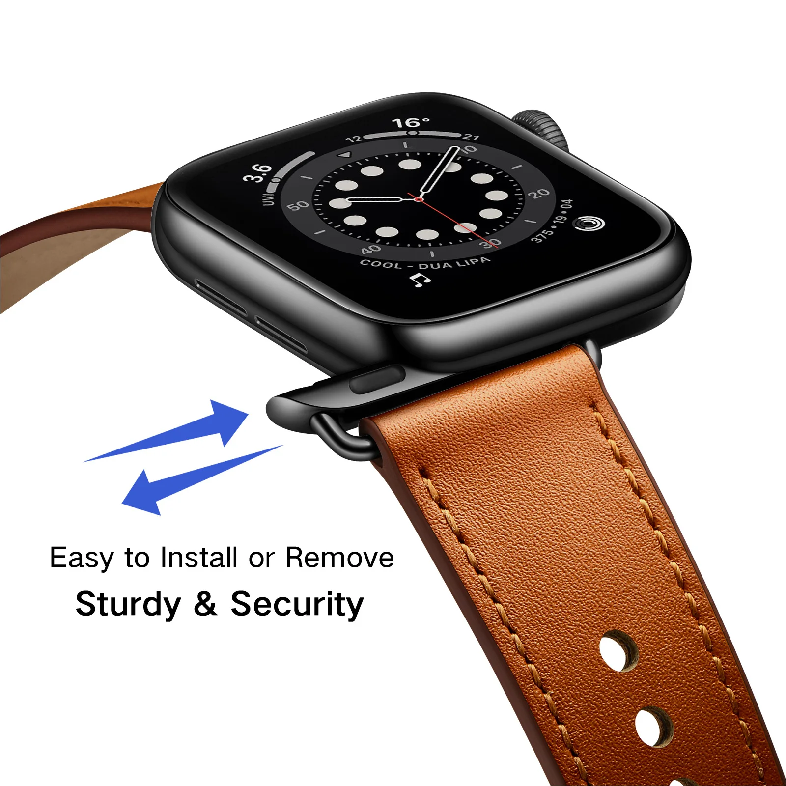Leather Watch Strap For Iwatch Series 6 Se 8 Wristband Design For Apple