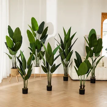 Manufacturers Best Selling Plastic Natural Touch Artificial Bird Of Paradise Traveller's Banana Tree Indoor Decoration Plant