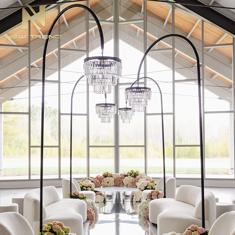 LC0826 New Product Wedding Decoration Acrylic Crystal Road Lighting Chandelier Stand for Wedding Props floor lamp   