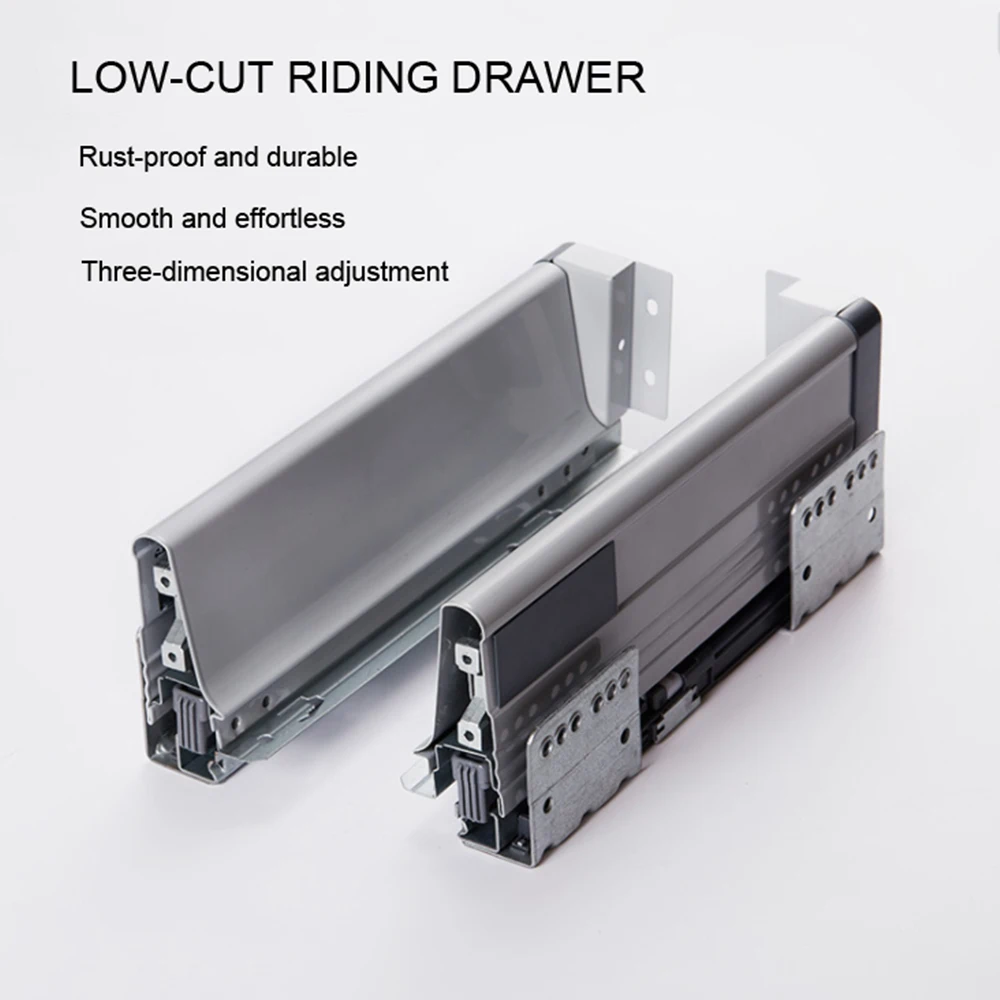 Soft Close Kitchen Drawer Runners System Comfort Box by Rejs Rectangular top Rail