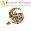 Insignia de leones con diamantes de imitación de águila, aleación de zinc
