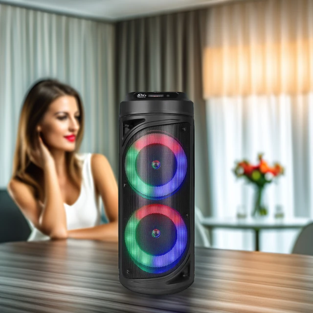 SING-E ZQS6212  Bluetooth Speakers with Light 25W Portable Bluetooth Wireless Loud Stereo Sound RGB Multi-Colors Rhythm Lights