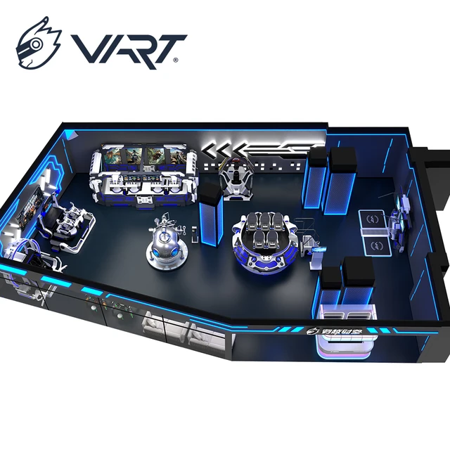 Earn Money VR Simulator Manufacturer Customize 10-1000m2 Virtual Reality Arcade 9D VR Theme Park