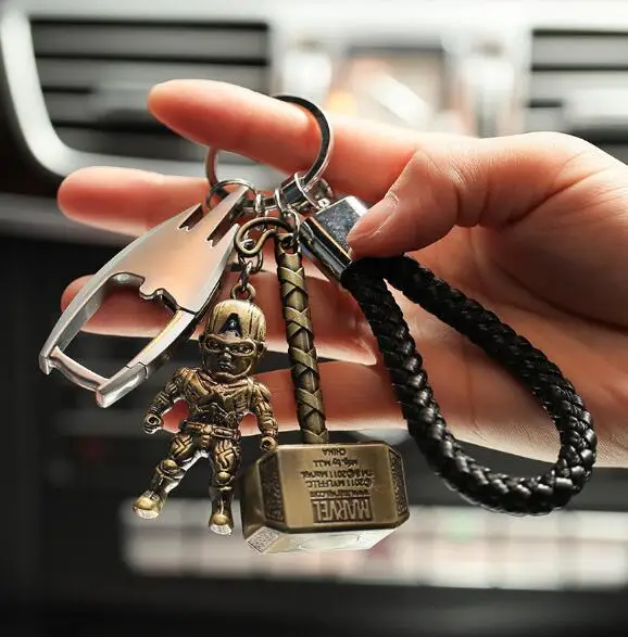 Captain America Shield Marvel Keychain Avengers Iron Man Quake Hammer Keychain Gift Giveaway