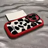 Puff shell - motivo mucca cinese rosso-nero e bianco