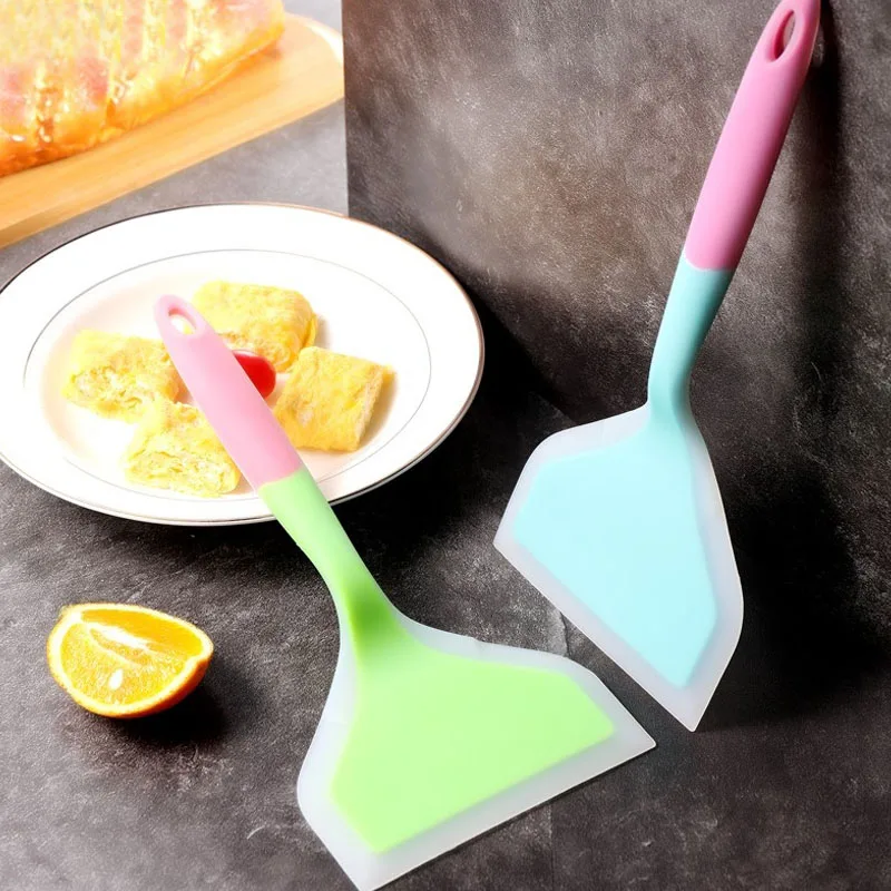 Kitchen Silicone Non-stick Cooking Utensils Shovel Pizza Spatula Scraper Tools
