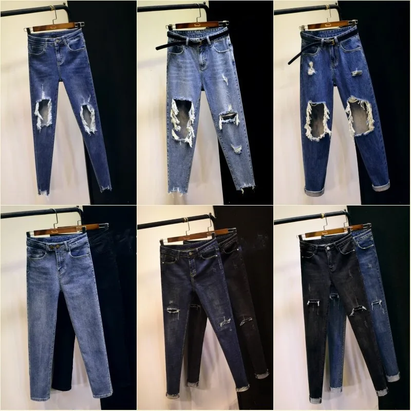 High Quality Male Female Jeans Stock Pocket Jeansmale Female New Arrival Vintage Denim Jeans