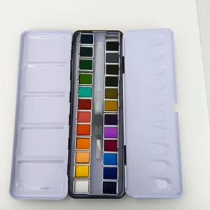 Superior Solid Water Color Paint Watercolor for Kids Set 24 Pcs Metal Painting Box