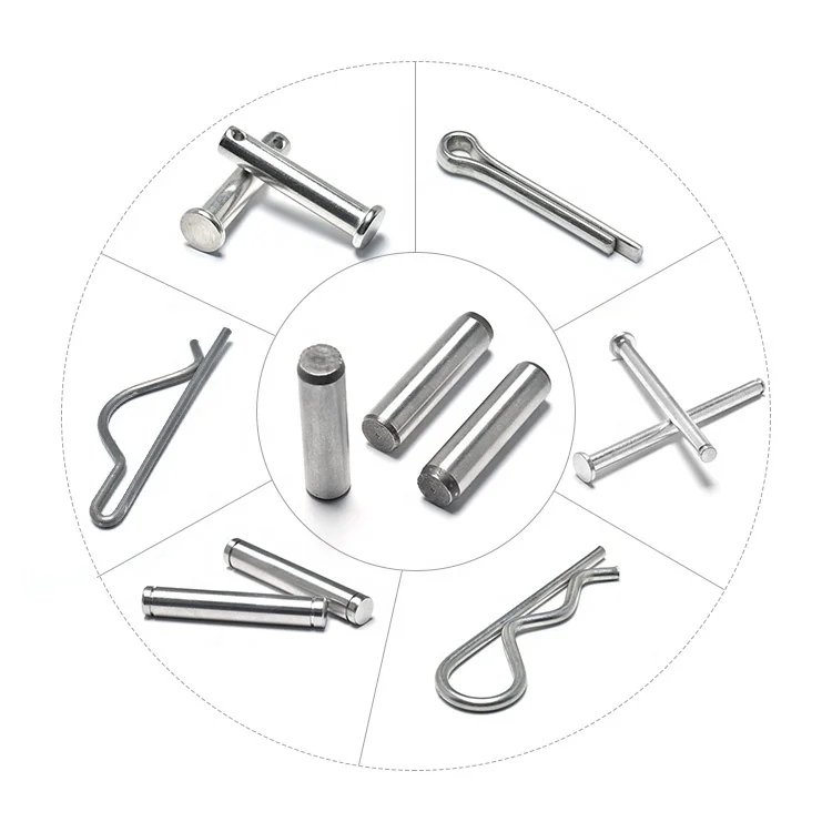 Double Grooved Lock Pin M3 Stainless Steel Cylindrical Body Clevis Pins