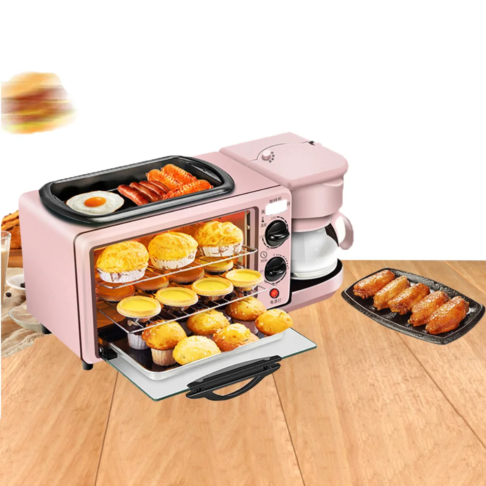 Аппарат для завтрака, домашняя многофункциональная электрическая духовка «сэндвич» три в одном