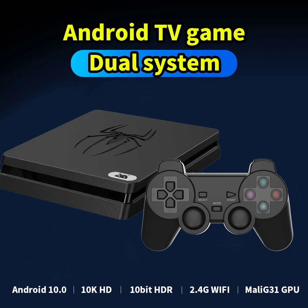 Topleo 4K 3D Video Game Console 2.4G Wireless Controller Retro Android Classic Game Console 500 Games