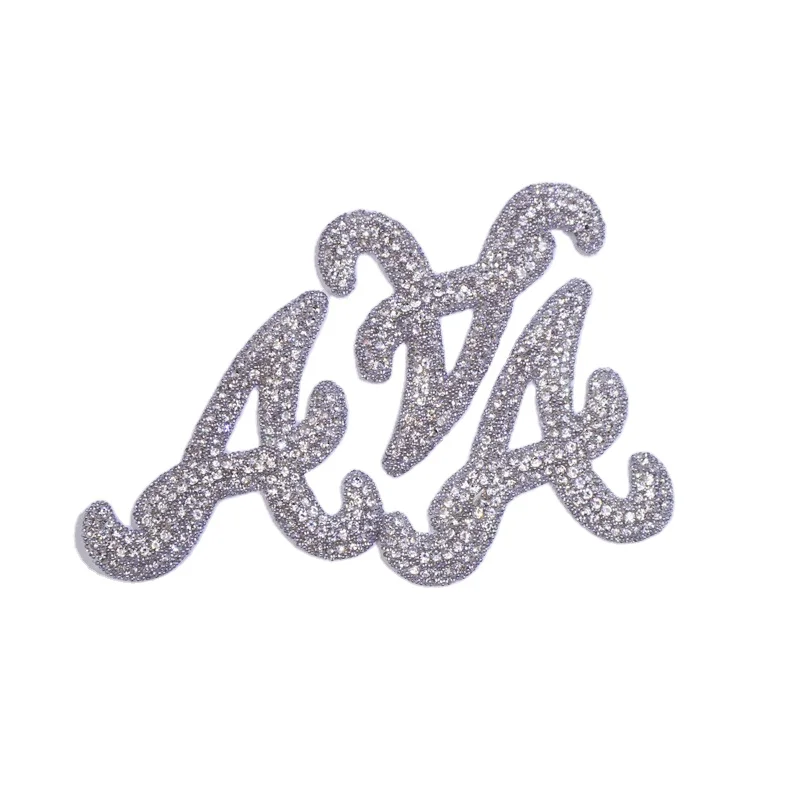 Free sample Stock assorted rhinestone applique bling cute iron on star patches for jeans clothing