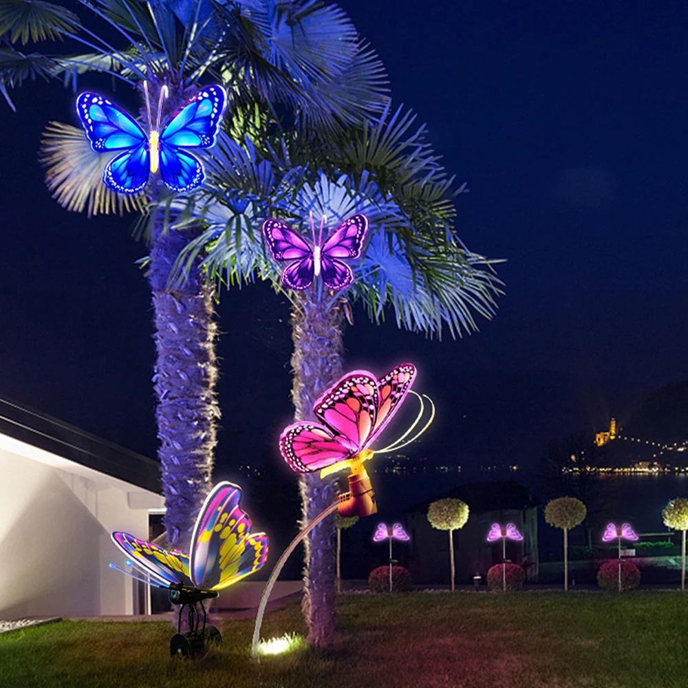 ダイナミックバタフライライト LED 屋外防水 カラフル ヴィラ 庭園
