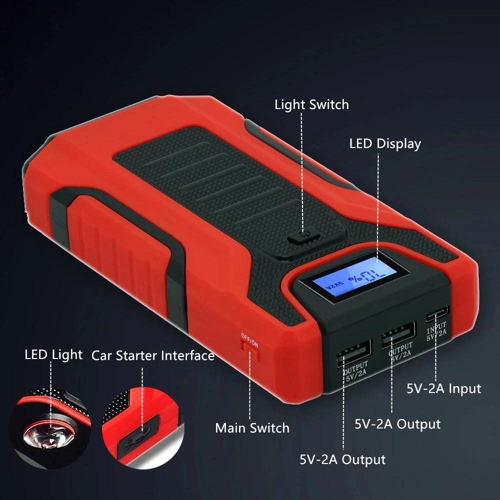 13800mah 12v jump starter portable starting