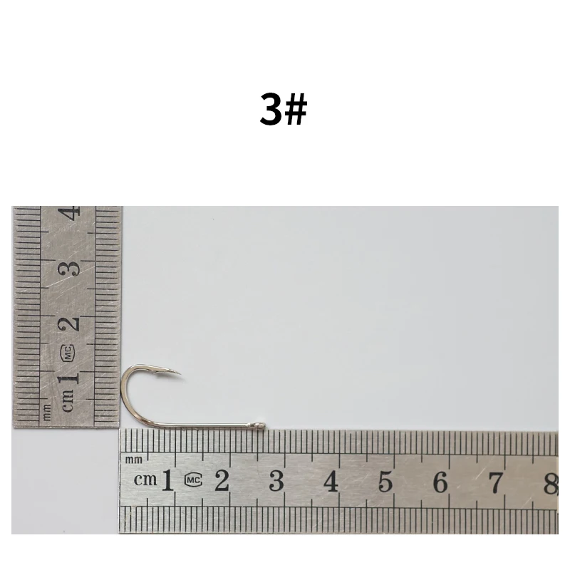 Hameçons de pêche à long manche en acier au carbone personnalisés, à pointe en forme de griffe d'aigle, avec 2 barbelés