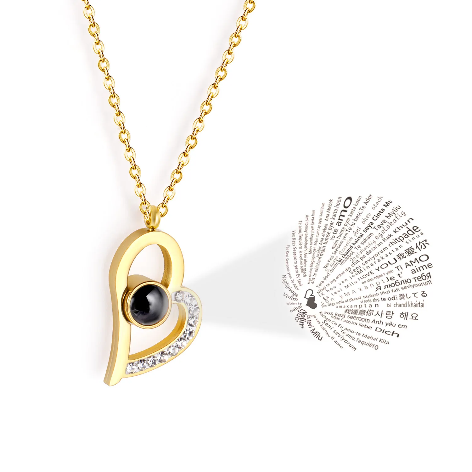 Heart Necklace Necklace That Says I Love You In 100 Ways 100