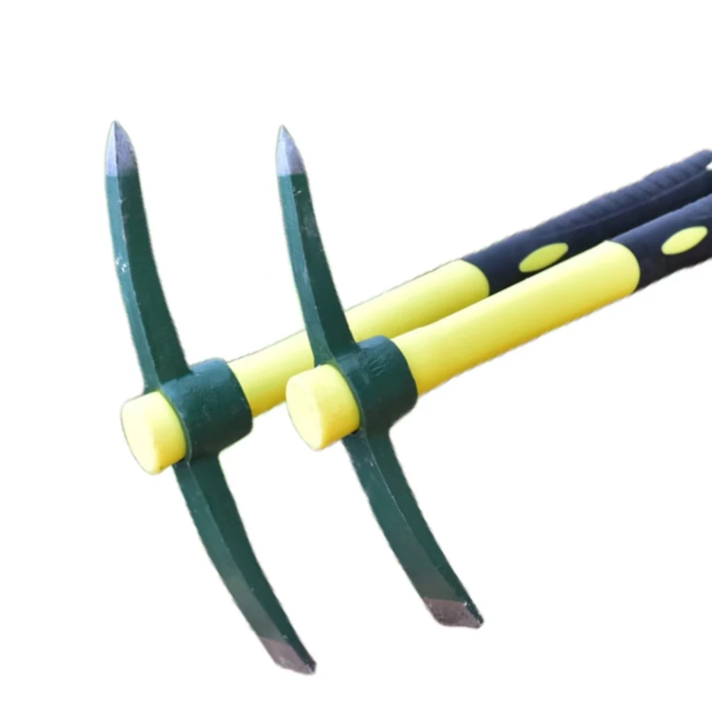 Wooden Handle Types Hand with Digging Head Garden Pickaxes Coal Mining Farming Tools Farm Pickaxe