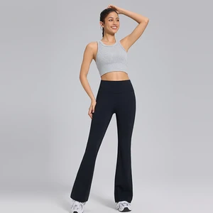 Custom Activewear Yoga Flare Legging Sets Fitness Two Piece High Impact Sports Bra Set Yoga Women Flared Gym Pants Workout Set