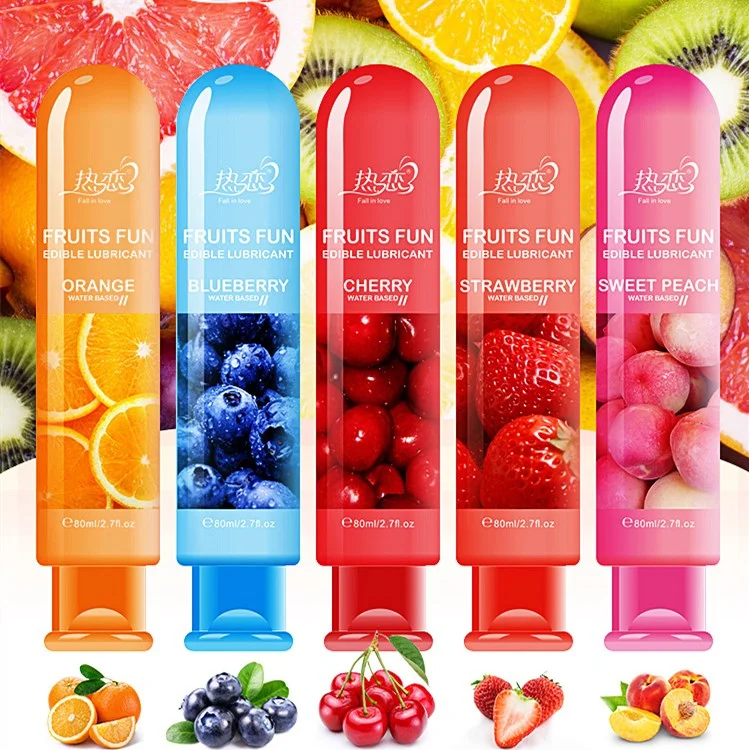 Fruit Edible Sex Lube Anal Oral Gel Water Based Lubricant Sexy For