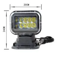 360 Degree Spot Scene Black Color Ambulance Fire Emergency Warning R65 Magnetic LED Emark Truck Search Light