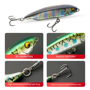 Cheery New 60mm 75mm ABS Hard Baits With Hooks Floating Baits Long Casting Sinking Fishing Lure Bionic Artificia Fishing Lure – Hard Lure – view 5