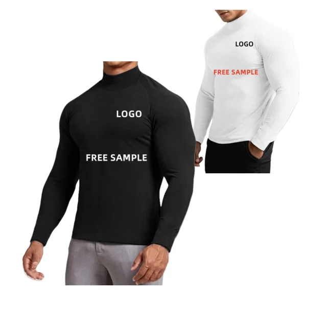 New Design Custom Soft Jogging Gym Fitted Quick Dry Compressive Tee Shirt Long Sleeves Sports Men T Shirts