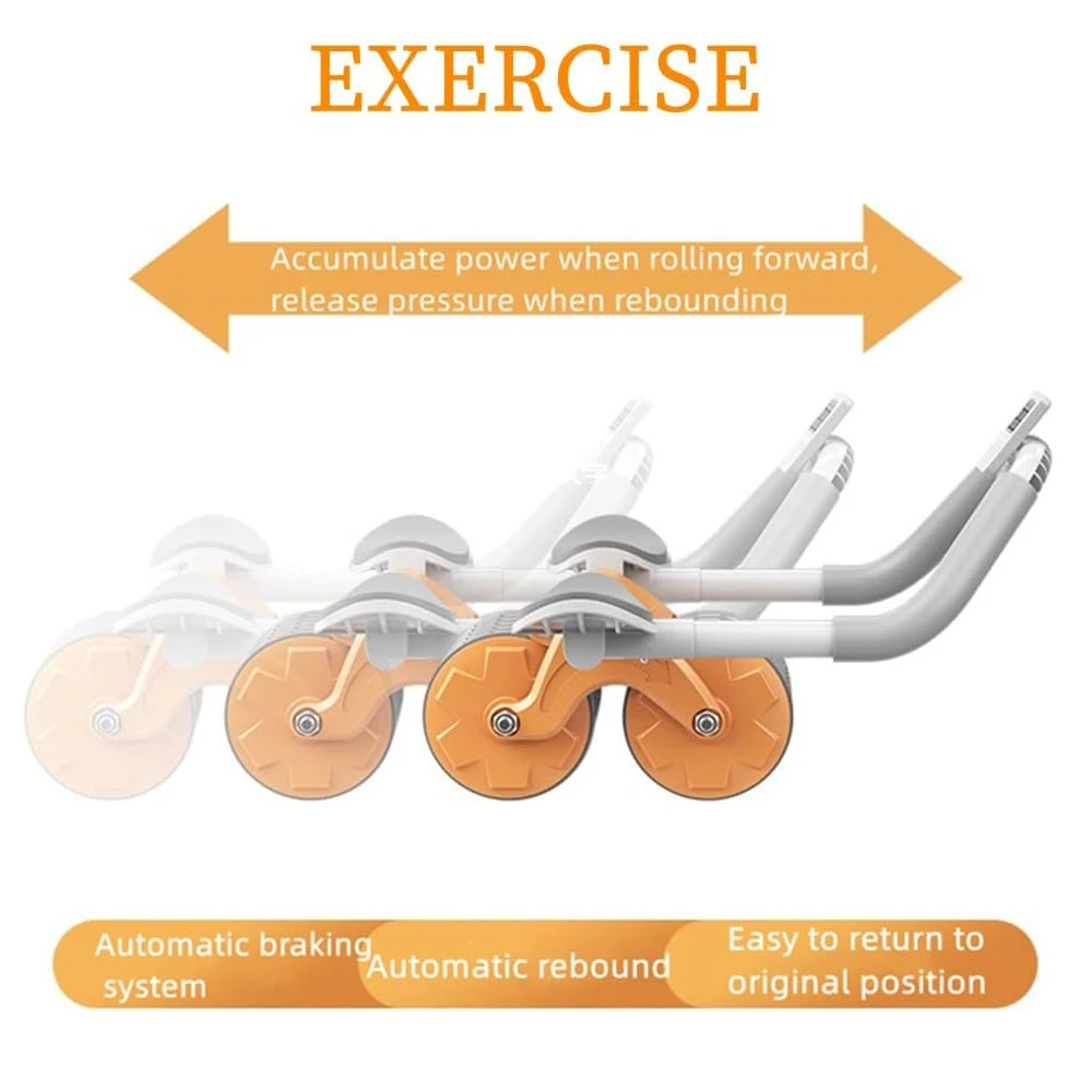 Innstar Automatic Rebound Abdominal Wheel Elbow Support Ab Wheel Roller