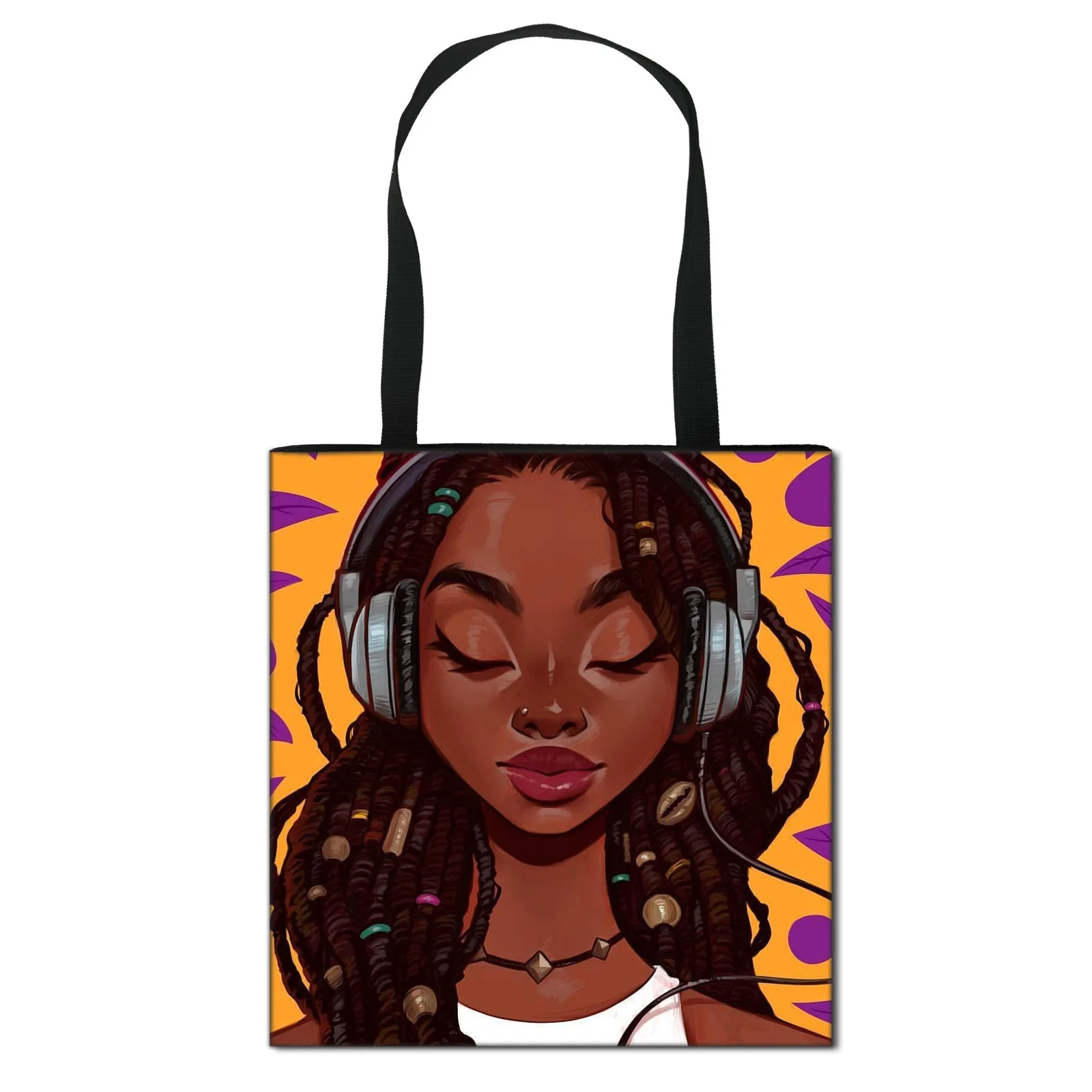 Silkfly 4 Pack Women Tote Bags African American Handbags Purse Large  Shoulder Bag for School Beach Afro Black Girl Satchel Handbags for Work Gym