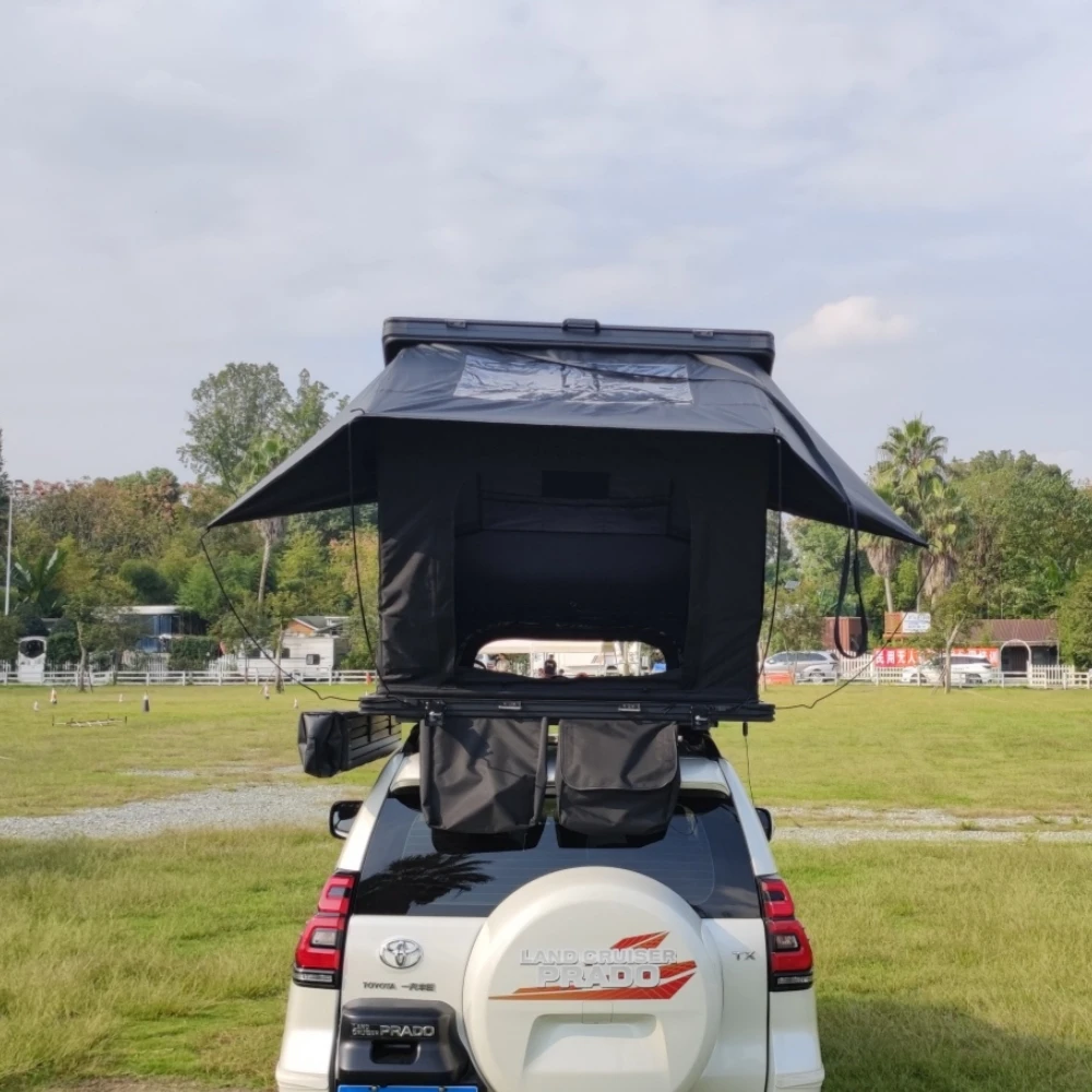 Outdoor Storage 2-3 Person Hard Shell Roof Top Tent with 420D Oxford Fabric and X Hinge Design