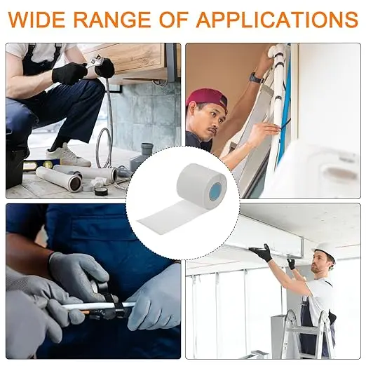 Non Adhesive PVC Air Conditioner Tape No Glue Conditioning Duct Pipe Wrapping Repair Fixing Without Glue Vinyl AC Sealing Tape