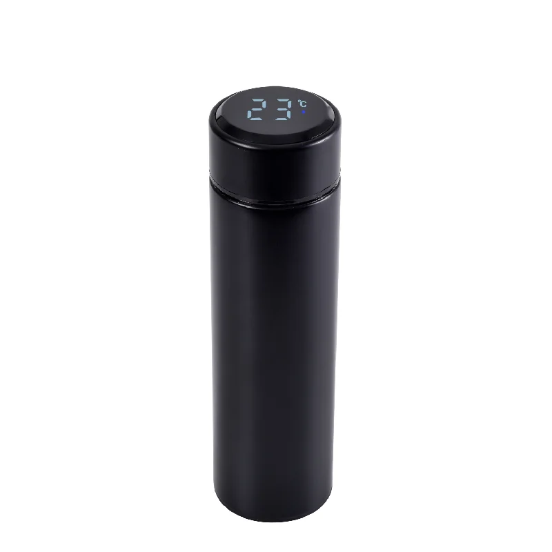 JX35 Custom Logo Printed Smart Double Wall Vacuum Flask Thermos With LED Promotion Corporate Activity Business Gift Water Bottle