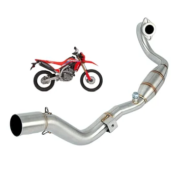 For HONDA CRF250 CRF300 Escape Slip On Front Tube Link Pipe Connect Original full Motorcycle Exhaust System