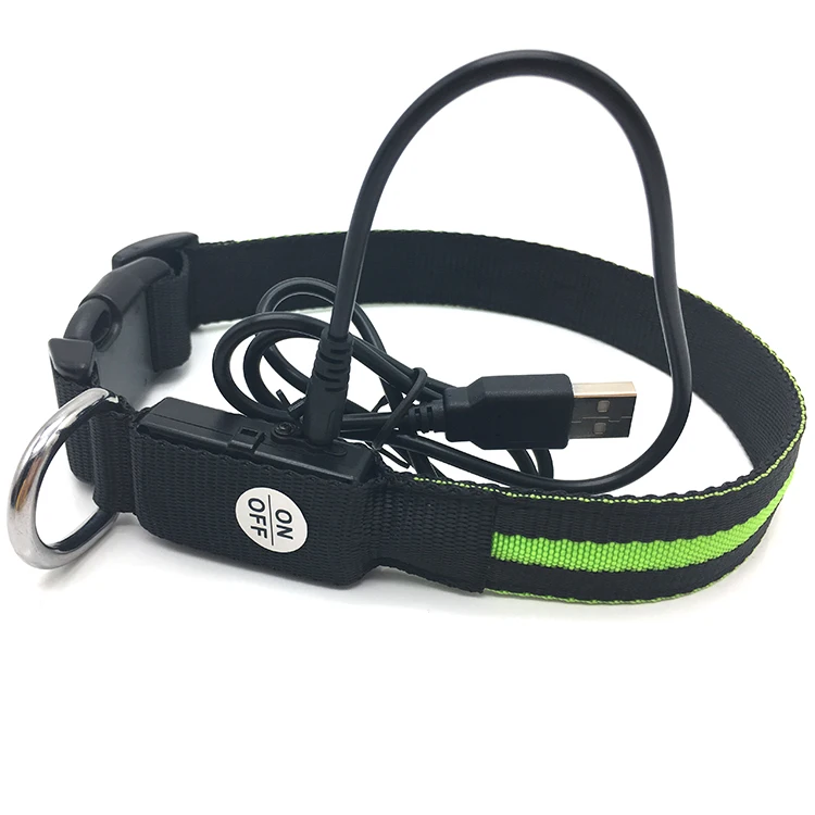 Новое поступление водонепроницаемый мигающий перезаряжаемые загорасветодио дный светодиодный ошейник CE RoHS сертификат