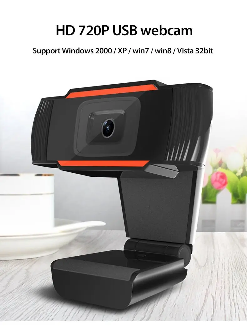 720p Auto Focus Hd Webcam With Microphone 100° Angle