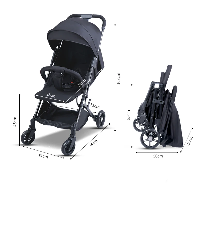 New style baby trolley 3 In 1 baby cart easy foldable Baby Stroller Pram
