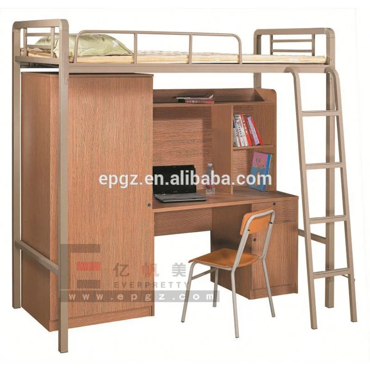 Iron Material No Screws Dormitory Bunk Bed School Modern Double Loft Bed
